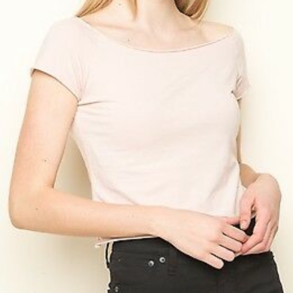 brandy melville off the shoulder crop top